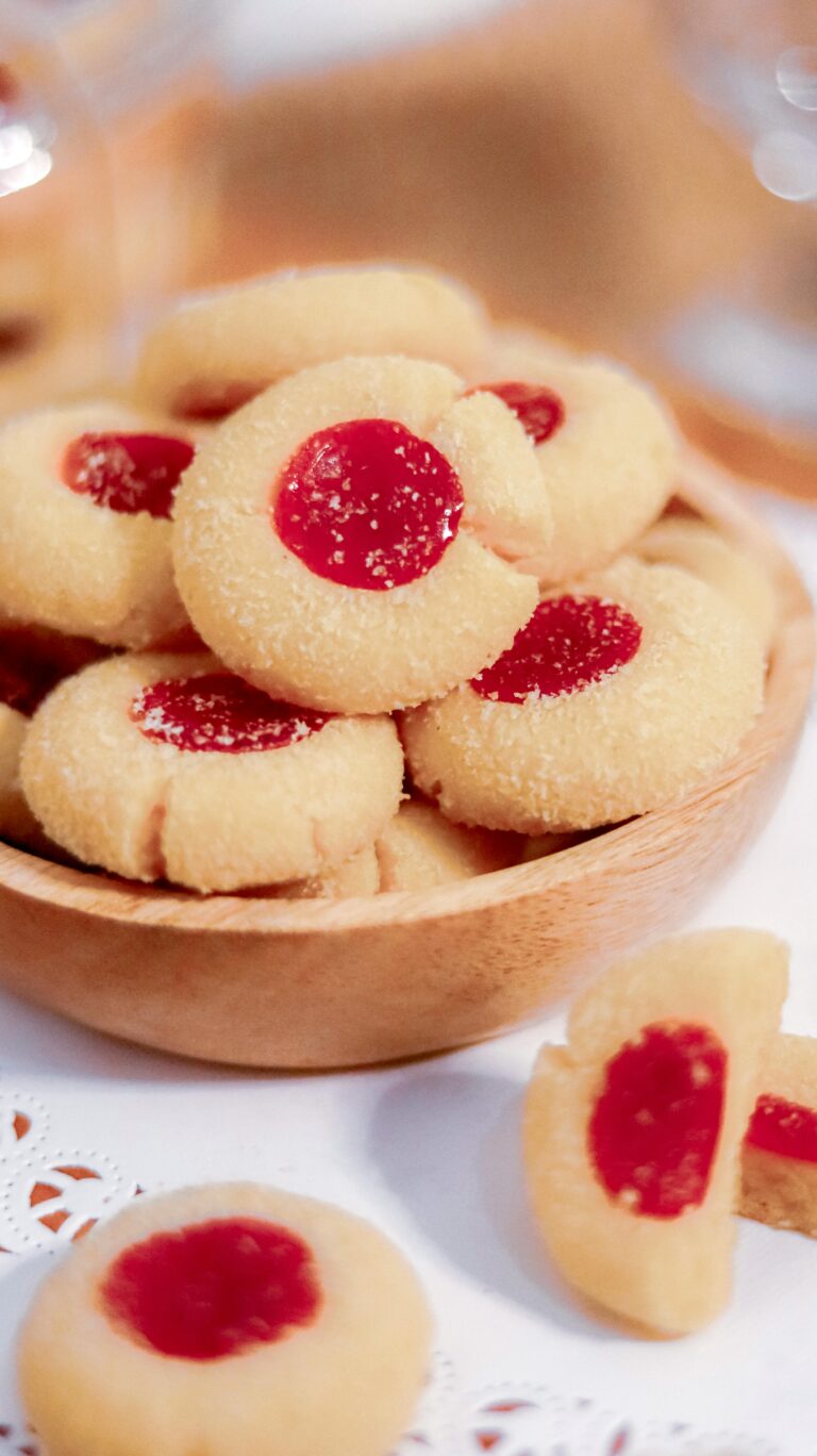 Raspberry Thumbprint Cookies